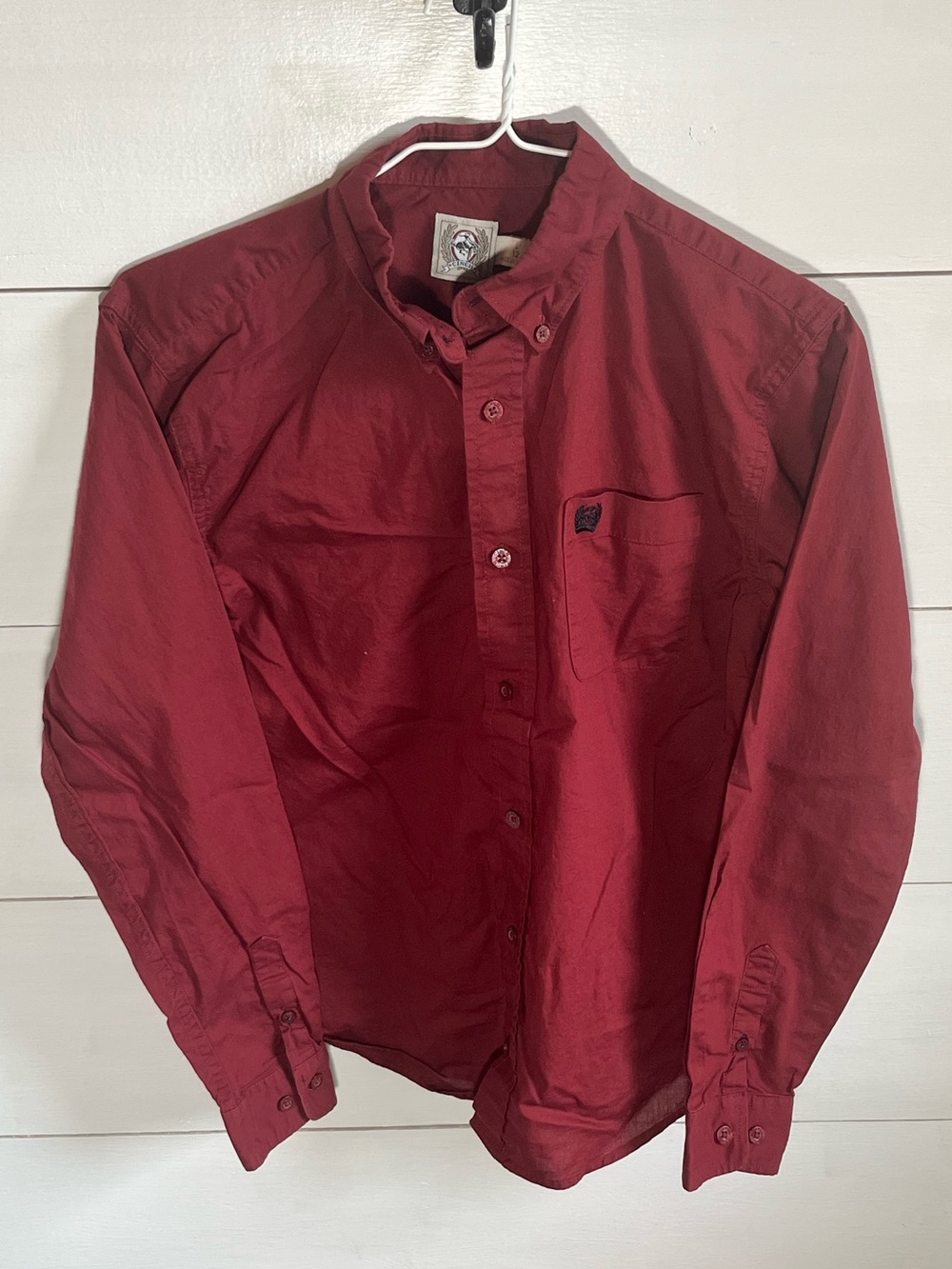 Cinch Boy’s Button-Down Shirt in Deep Red